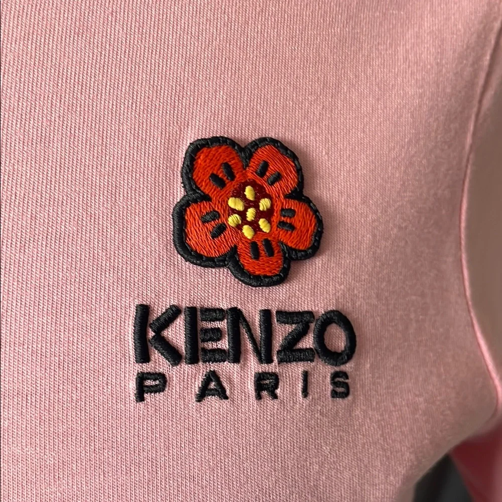 Kenzo Paris Pink Women's Flower Emblem T-Shirt - Picture 2 of 10